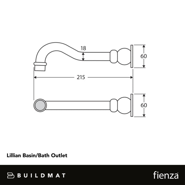 Fienza Lillian Basin/Bath Outlet Brushed Nickel