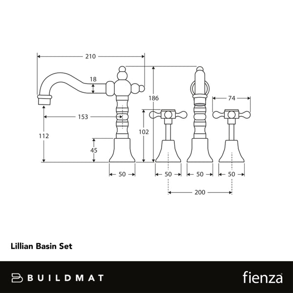 Fienza Lillian Basin Set Chrome