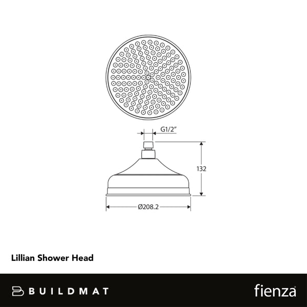 Fienza Lillian Shower Head Chrome