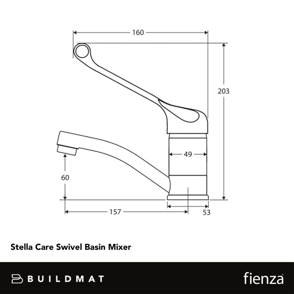 Fienza Stella Care Swivel Basin Mixer Chrome