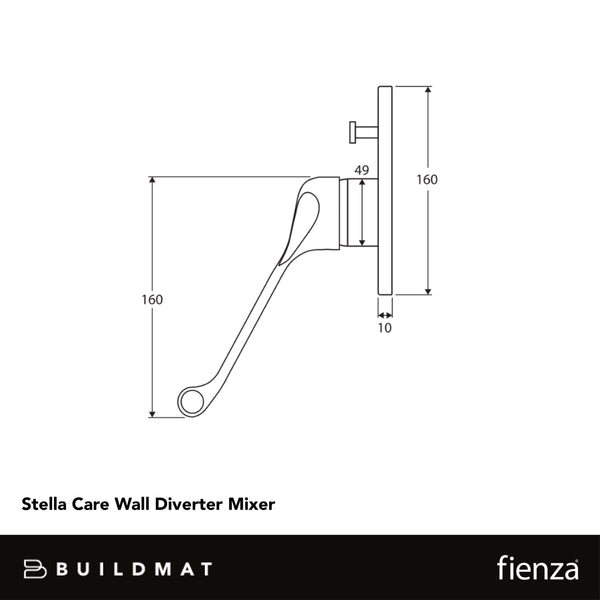 Fienza Stella Care Wall Diverter Mixer Chrome
