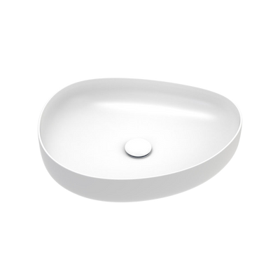 Fienza Pebble Medium Above Counter Basin Matte White