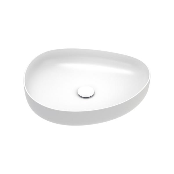Fienza Pebble Medium Above Counter Basin Matte White