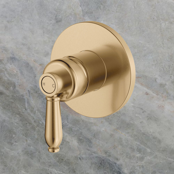 Fienza Eleanor Wall Mixer Urban Brass with Urban Brass Handle