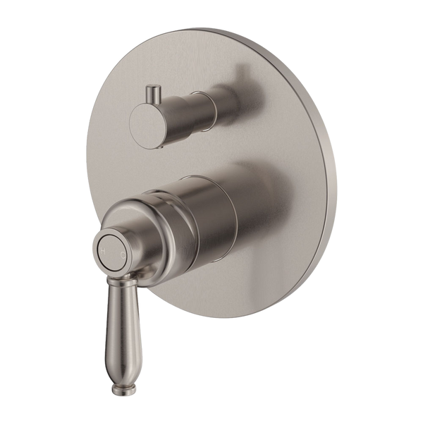 Fienza Eleanor Wall Diverter Mixer Brushed Nickel