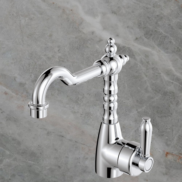 Fienza Eleanor Shepherds Crook Basin Mixer Chrome