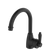 Fienza Eleanor Gooseneck Basin Mixer Matte Black with Matte Black Handle