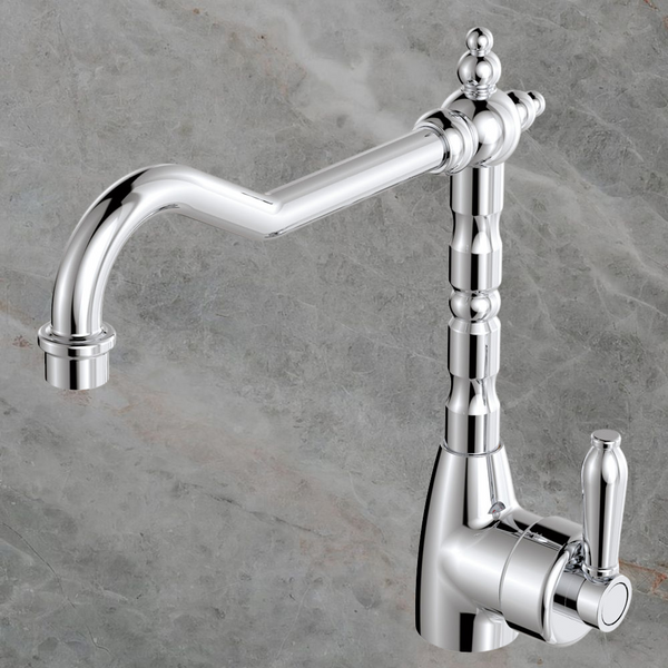Fienza Eleanor Shepherds Crook Sink Mixer Chrome