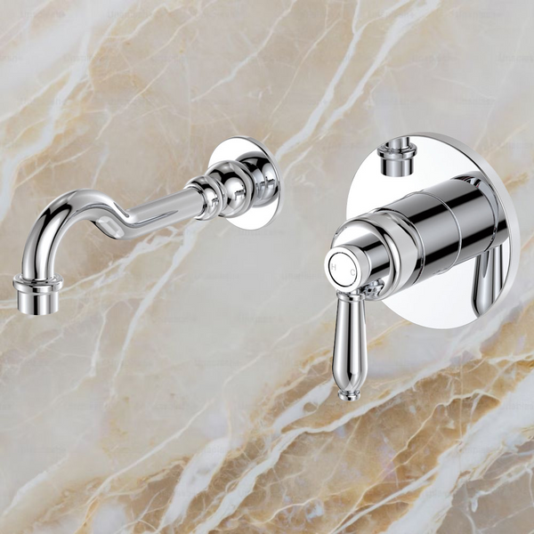 Fienza Eleanor Wall Basin Mixer Set Chrome