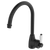 Fienza Eleanor Gooseneck Sink Mixer Matte Black with Ceramic Handle
