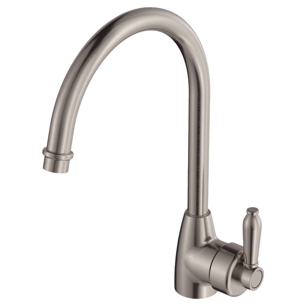 Fienza Eleanor Gooseneck Sink Mixer Brushed Nickel