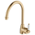 Fienza Eleanor Gooseneck Sink Mixer Urban Brass with Ceramic Handle