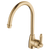 Fienza Eleanor Gooseneck Sink Mixer Urban Brass with Urban Brass Handle