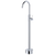 Fienza Eleanor Floor Mounted Basin/Bath Mixer with White Ceramic Handle Chrome Lead Free