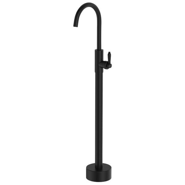 Fienza Eleanor Floor Mounted Basin/Bath Mixer Matte Black Lead Free