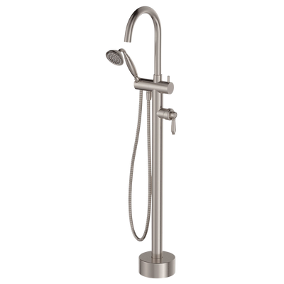 Fienza Eleanor Floor Mixer And Shower Brushed Nickel