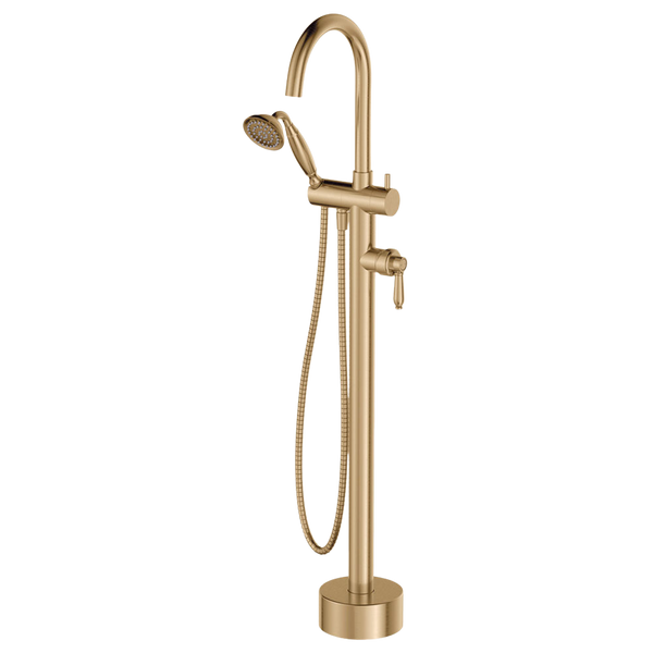 Fienza Eleanor Floor Mixer And Shower Urban Brass