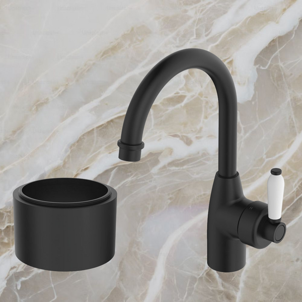 Fienza Eleanor 30mm Base Riser for Basin Mixers Matte Black