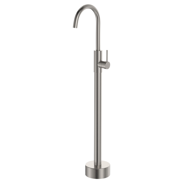 Fienza Kaya Floor Mounted Bath Mixer Brushed Nickel