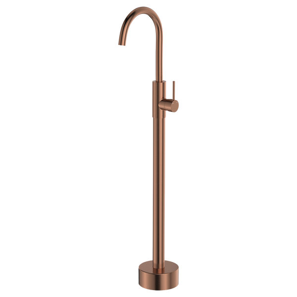 Fienza Kaya Floor Mounted Bath Mixer Brushed Copper