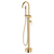 Fienza Kaya Floor Mounted Bath Mixer With Hand Shower Urban Brass