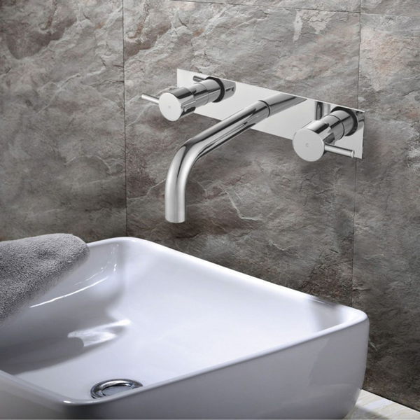 Fienza Isabella Wall Basin Set with Cover Plate Chrome