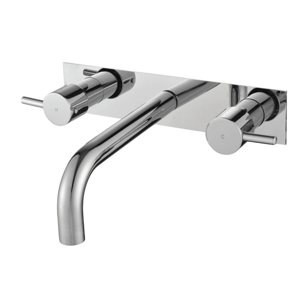 Fienza Isabella Wall Basin Set with Cover Plate Chrome
