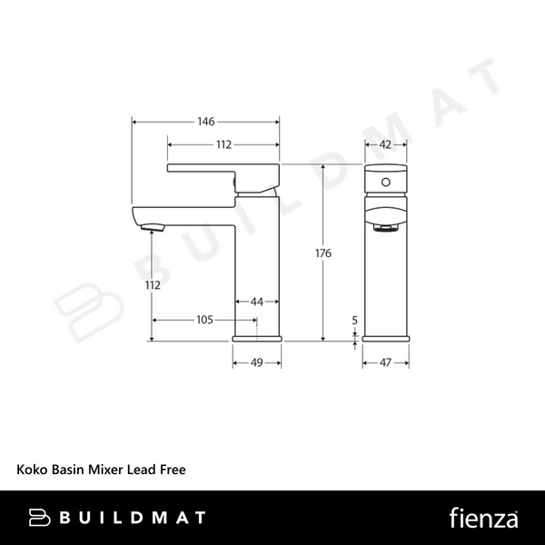 Fienza Koko Basin Mixer Chrome Lead Free