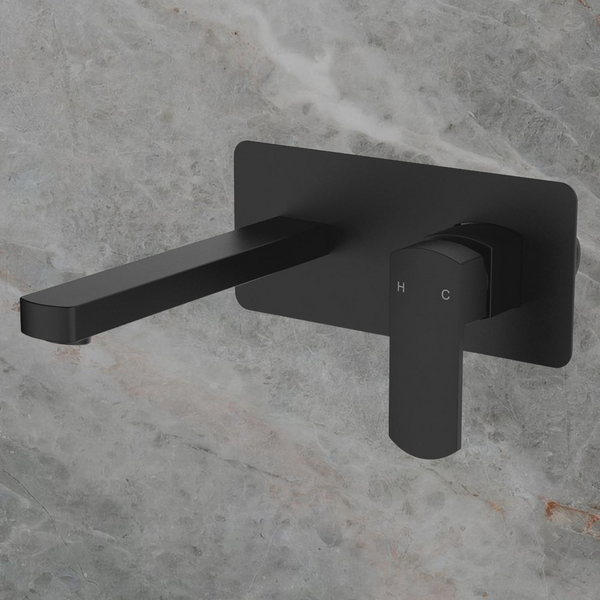 Fienza Koko Basin Wall Mixer Set Matte Black