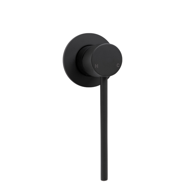 Fienza Hustle Care Wall Mixer Round Plate Matte Black