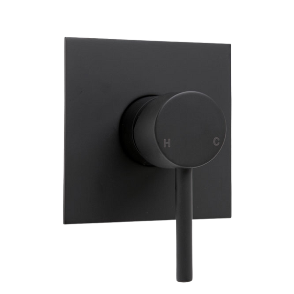 Fienza Hustle Wall Mixer Square Plate Matte Black