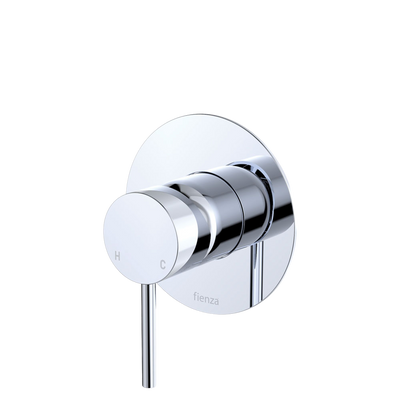 Fienza Kaya Wall Mixer Large Round Plate Chrome Lead Free