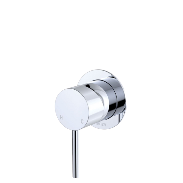 Fienza Kaya Wall Mixer Small Round Plate Chrome Lead Free