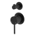Fienza Kaya Wall Diverter Mixer Small Round Plates Matte Black