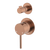 Fienza Kaya Wall Diverter Mixer Small Round Plates Brushed Copper