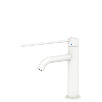 Fienza Kaya Care Basin Mixer Matte White Lead Free