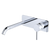 Fienza Kaya Basin Wall Mixer Set Rectangular Plate 200mm Outlet Chrome
