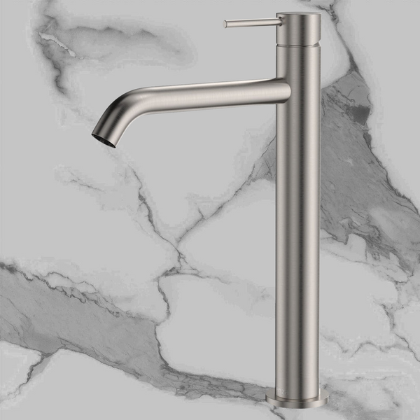 Fienza Kaya Tall Basin Mixer Brushed Nickel