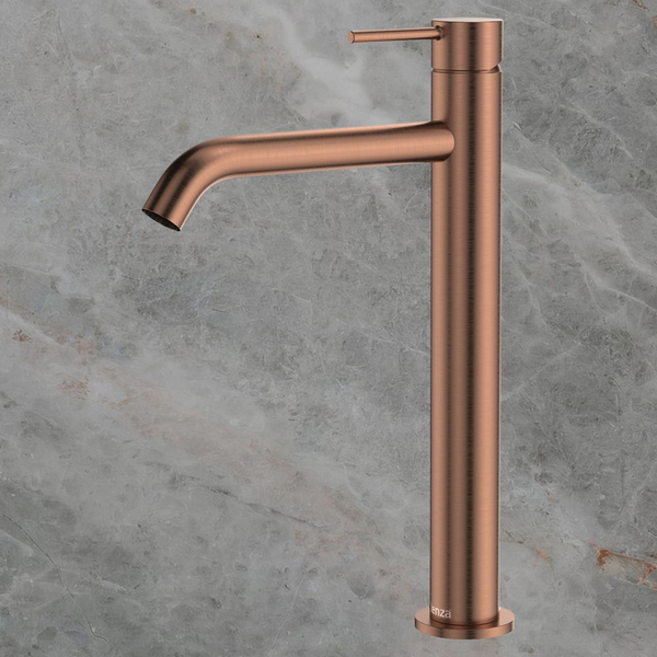 Fienza Kaya Tall Basin Mixer Brushed Copper