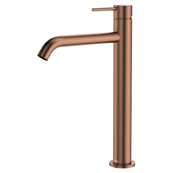 Fienza Kaya Tall Basin Mixer Brushed Copper