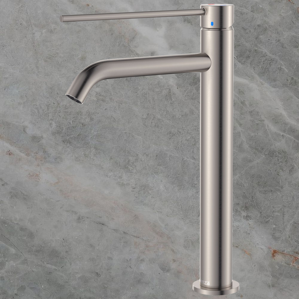 Fienza Kaya Care Tall Basin Mixer Brushed Nickel