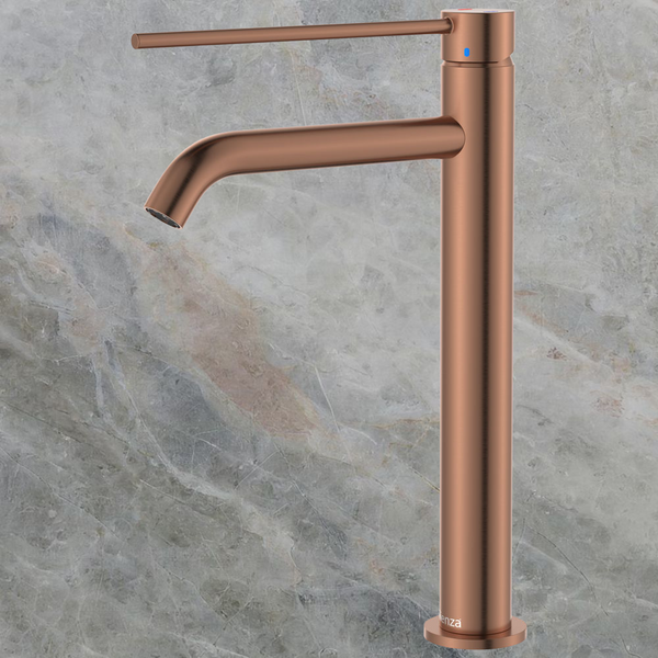 Fienza Kaya Care Tall Basin Mixer Brushed Copper