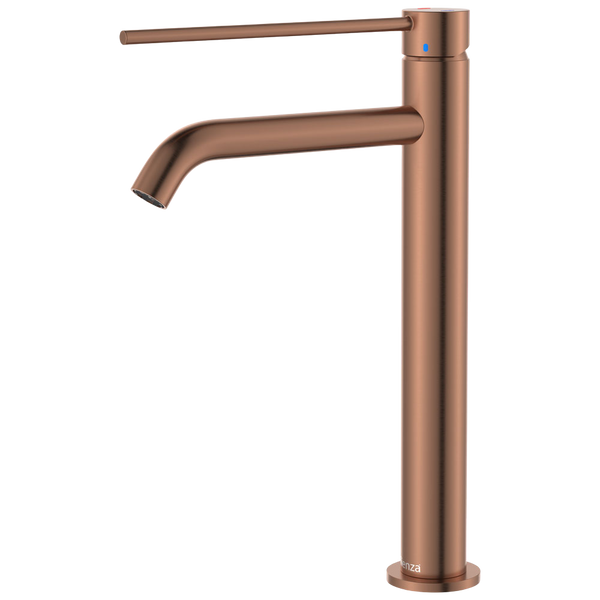 Fienza Kaya Care Tall Basin Mixer Brushed Copper