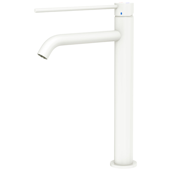 Fienza Kaya Care Tall Basin Mixer Matte White