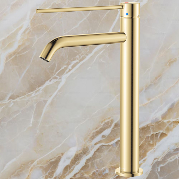 Fienza Kaya Care Tall Basin Mixer Urban Brass