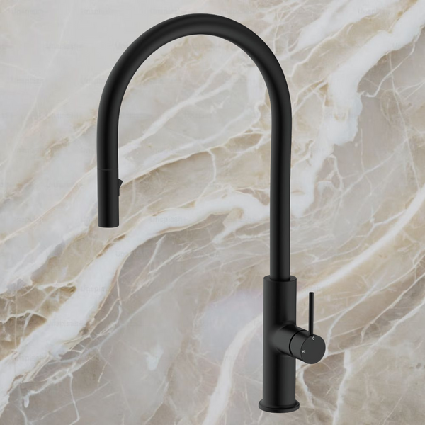 Fienza Kaya Pull Out Sink Mixer Matte Black