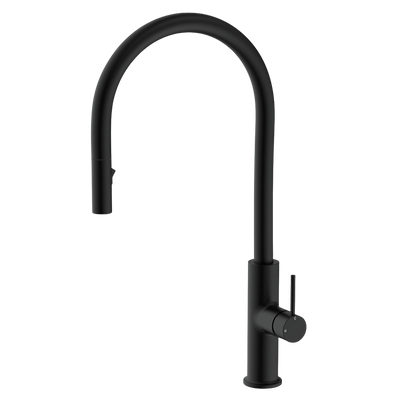 Fienza Kaya Pull Out Sink Mixer Matte Black Lead Free