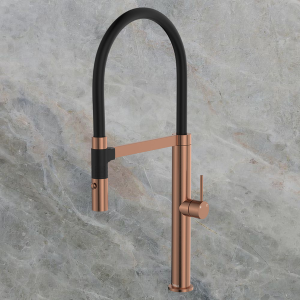 Fienza Kaya Pull Down Sink Mixer Brushed Copper
