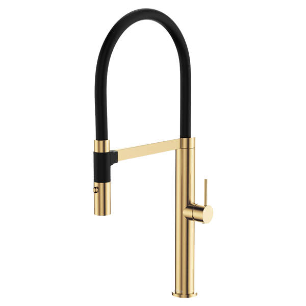 Fienza Kaya Pull Down Sink Mixer Urban Brass
