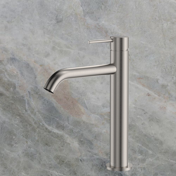 Fienza Kaya Medium Basin Mixer Brushed Nickel